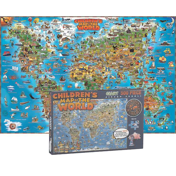 World Map Jigsaw Puzzle 500 Pcs, RWPDP001