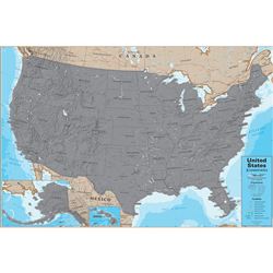 Scratch Off USA 24X36&quot; Wall Map, RWPSCR02
