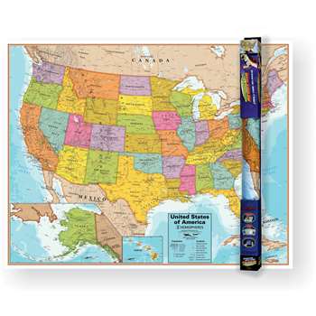 United States Wall Chart with Interactive App, RWPWC06