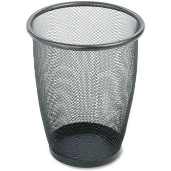 Safco Round Mesh Wastebaskets - SAF9717BL