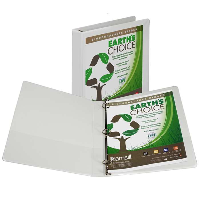 Earths Choice 1In Biodegradable Binder White By Samsill
