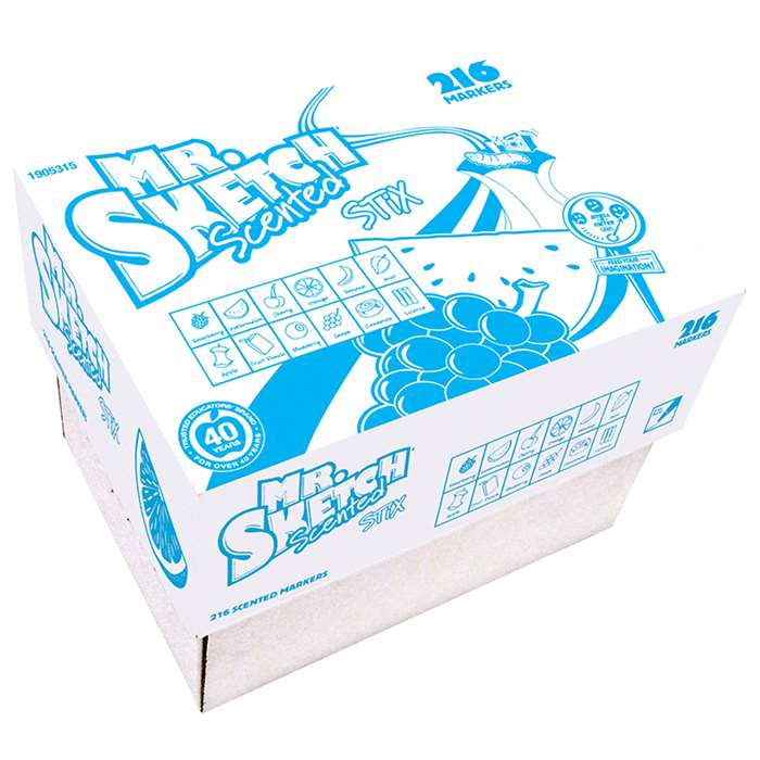 Mr Sketch Scented Stix 216Ct 12 Colors, SAN1905315