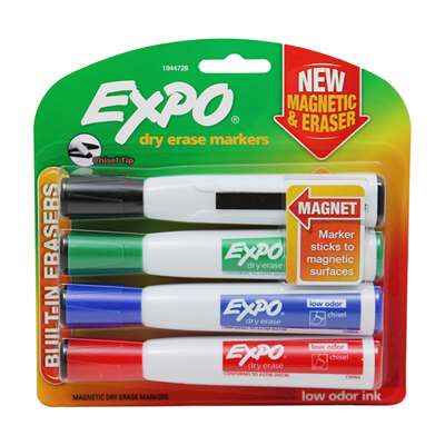 EXPO CHISEL 4CT W/ERASER ASST MAGNT - SAN1944728