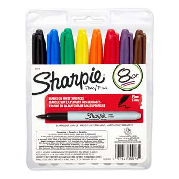 Sharpie Permanent Fine Point 8-Set Marker Set By Newell