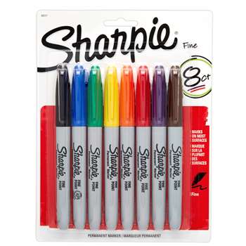 Sharpie Fine 8 Color Set Carded By Newell