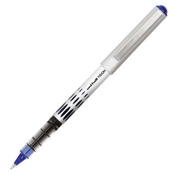 Pen Uni-Ball Vision Fine Blue Liquid Ink Roller Ball By Oec