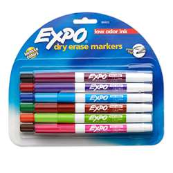 Expo Low Odor Dry Erase 12 Color Marker Set Fine Tip By Newell