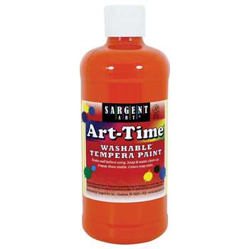 Orange Art-Time Washable Paint 16Oz, SAR173414