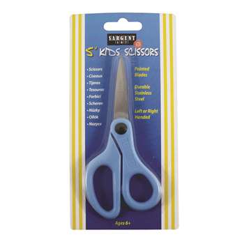 Childs Safety Scissors 5 In Pointed Tip On Card Left Or Right Handed By Sargent Art