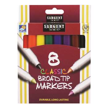Sargent Art Classic Markers Broad Tip 8 Colors By Sargent Art