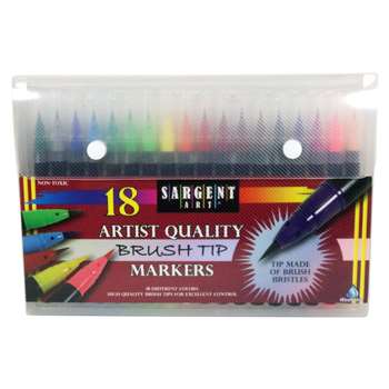 Artist Brush Tip Markers, SAR221585