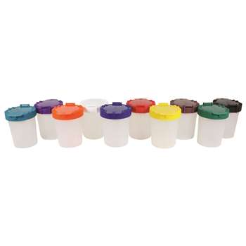 10Ct No Spill Paint Cup Assortment In Bag By Sargent Art