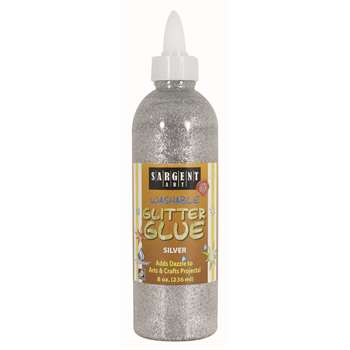 8Oz Glitter Glue - Silver By Sargent Art