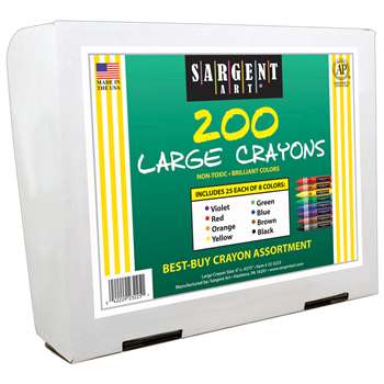 Crayon Assortment Large Size 200 By Sargent Art