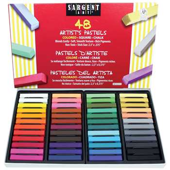 48Ct Assorted Color Artists Chalk Pastels Lift Lid Box By Sargent Art