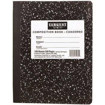 100Sht 7.5 X 9 3/4 Hard Cover Composition Notebook By Sargent Art