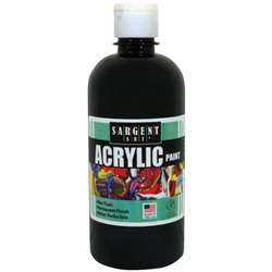 16Oz Acrylic Paint - Black By Sargent Art