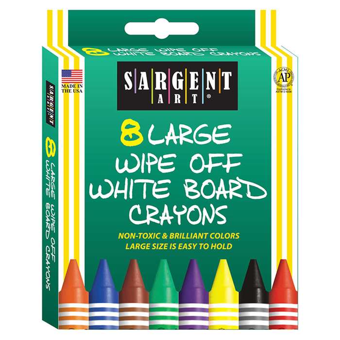 Sargent Art White Board Crayons Lrg By Sargent Art