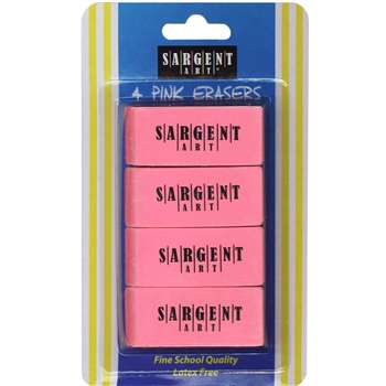 4Ct Large Pink Eraser Pack, SAR361013