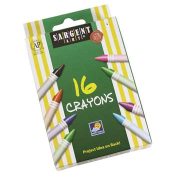 Sargent Art Crayons 16 Count Tuck Box, SAR550916