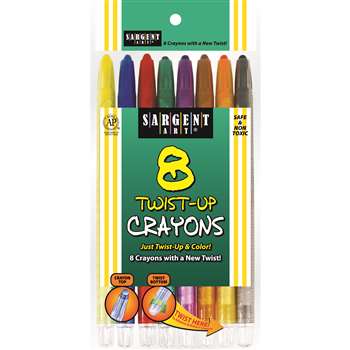 8Ct Twist Up Crayon By Sargent Art