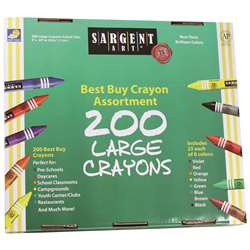 Sargent Art Large Crayons 200 Large Size By Sargent Art