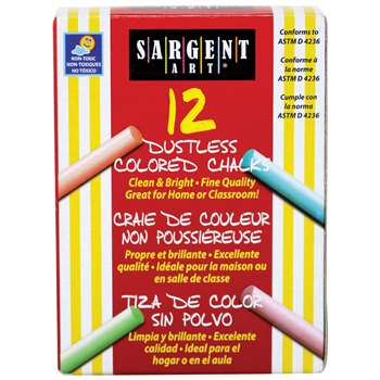 Assorted Dustless Chalkboard Chalk By Sargent Art