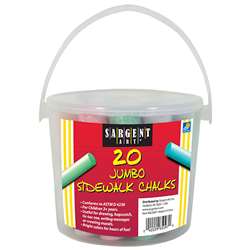 Jumbo Sidewalk Chalk 20Ct Bucket, SAR665097