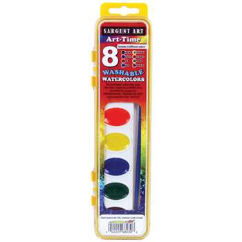 8 Semi-Moist Watercolors Washable By Sargent Art