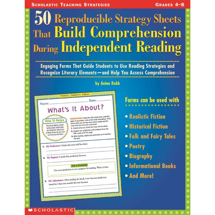 50 Reproducible Strategy Sht Gr 4-8 That Build Comprehension By Scholastic Books Trade