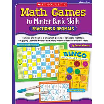 Math Games To Master Basic Skills Fractions & Decimals By Scholastic Books Trade