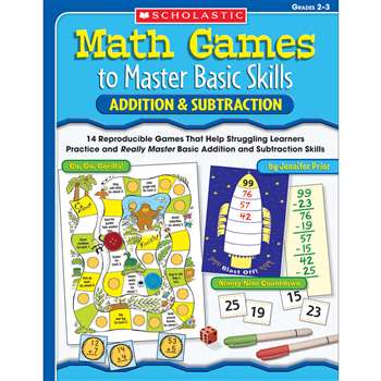 Math Games To Master Basic Skills Addition & Subtraction By Scholastic Books Trade