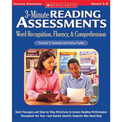 3 Minute Reading Assessments Word Recognition Gr 5-8 By Scholastic Books Trade