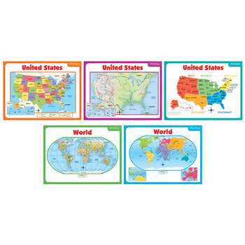 Teaching Maps Bulletin Board Set By Scholastic Books Trade