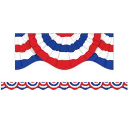 Patriotic Bunting Scalloped Trimmer By Scholastic Books Trade