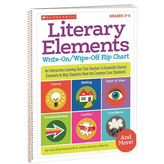 Literary Elements Write On Wipe Off Flip Chart By Scholastic Teaching Resources