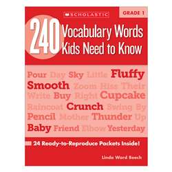 240 Vocabulary Words Kids Need To Know Gr 1 By Scholastic Books Trade