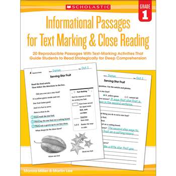 Gr 1 Informational Passages For Text Marking & Clo, SC-579377