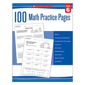 105 Math Practice Pages Gr 6, SC-579942