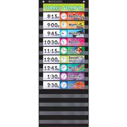 Pocket Chart Daily Schedule Black, SC-583865