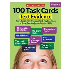 100 Task Cards Text Evidence, SC-811301