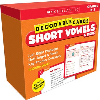 Decodable Cards Short Vowels & More, SC-861430