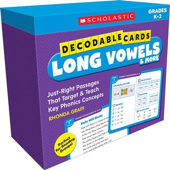 Decodable Cards Long Vowels & More, SC-861431