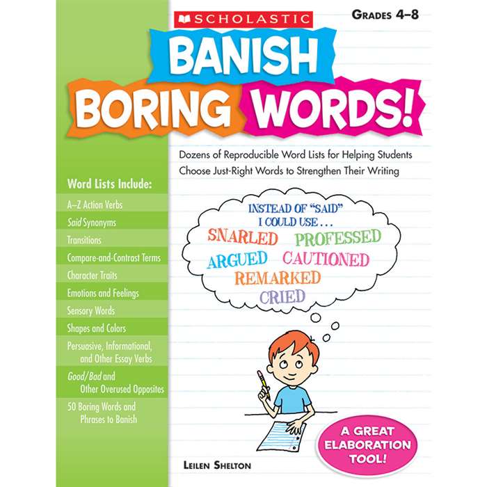 Banish Boring Words Gr 4-8 By Scholastic Books Trade