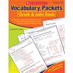 Vocabulary Packets Greek & Latin Roots Gr 4-8 By Scholastic Books Trade