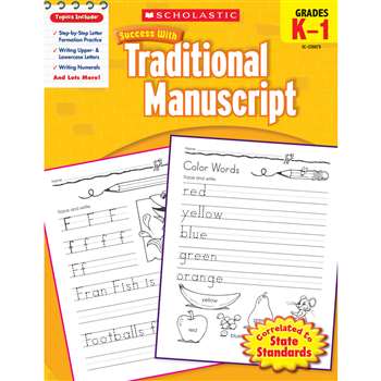 Scholastic Success With Traditional Manuscript Gr K-1 By Scholastic Books Trade