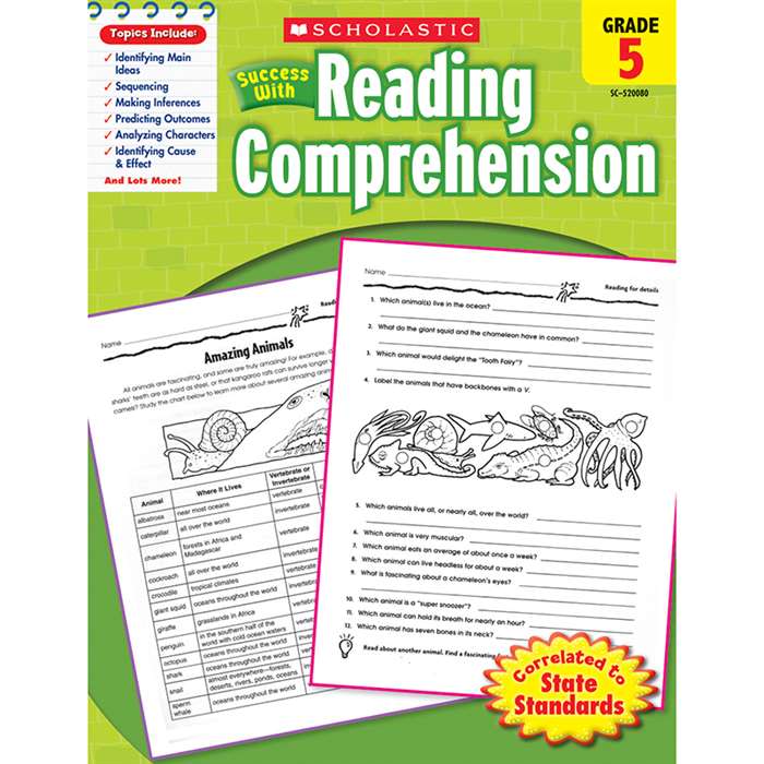 Scholastic Success With Reading Comprehension Gr 5 By Scholastic Books Trade
