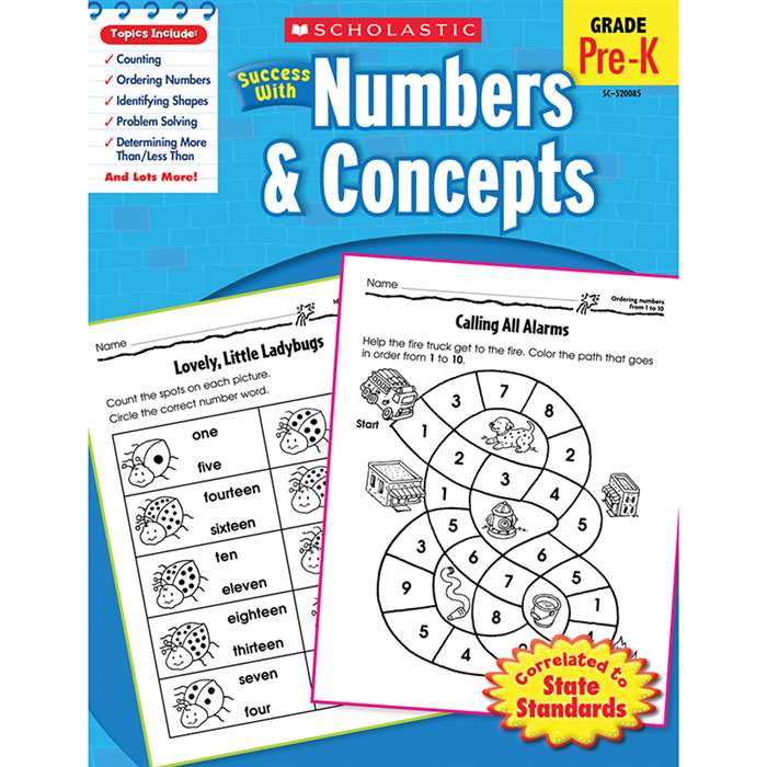 Scholastic Success With Numbers & Concepts By Scholastic Books Trade