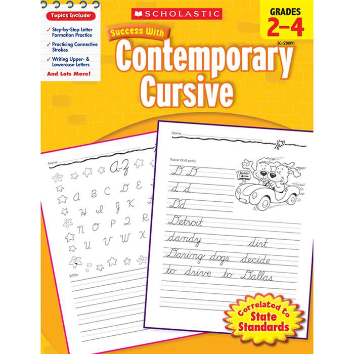 Scholastic Success Contemporary Cursive Gr 2-4 By Scholastic Books Trade