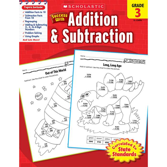 Scholastic Success With Addition & Subtraction Gr 3 By Scholastic Books Trade